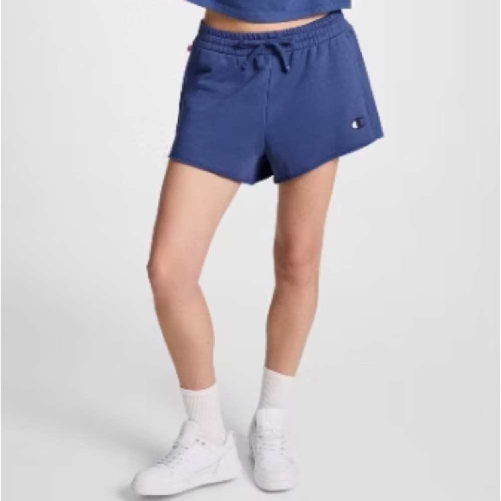 Champion Women's Athletic Blue Drawstring  Shorts